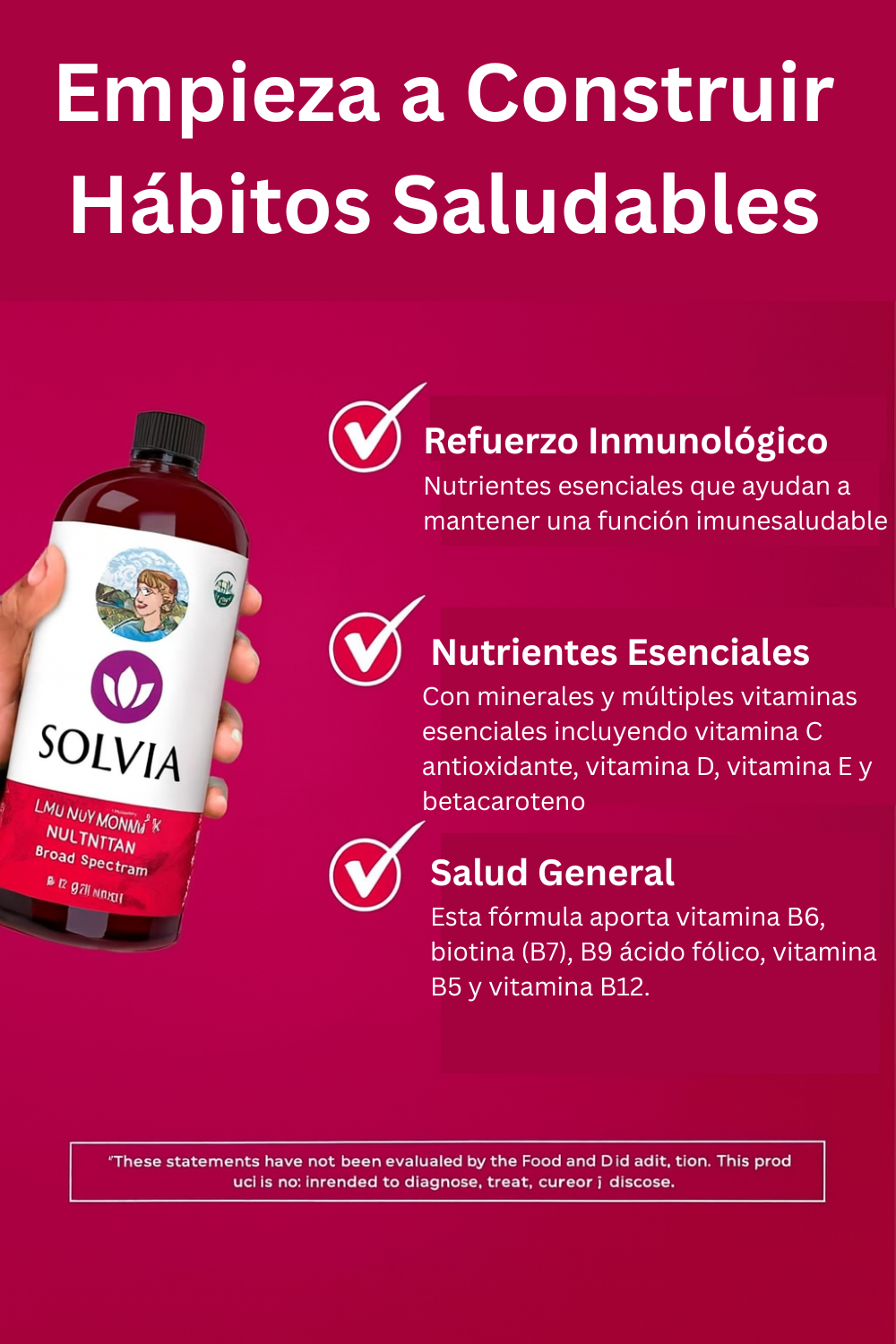 Multivitamínico Líquido Anti Caída Cabello Solvia